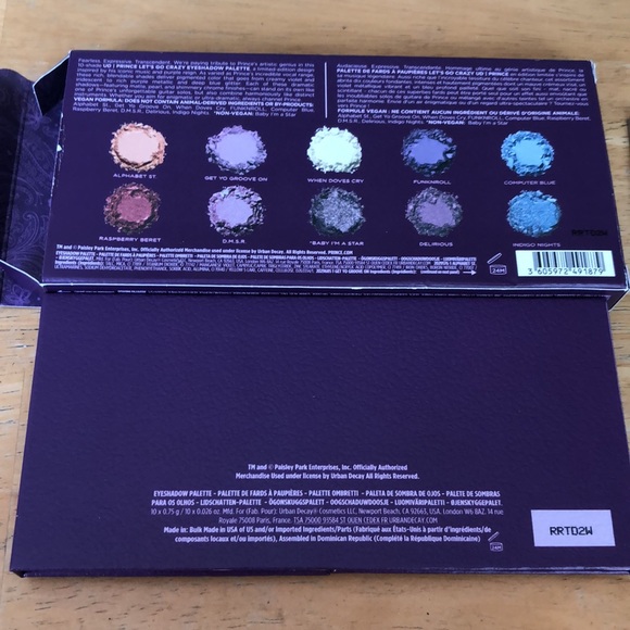 Urban Decay x Prince Let’s Go Crazy 10 Pan Eyeshadow Palette 7.5g NIB - Picture 5 of 13